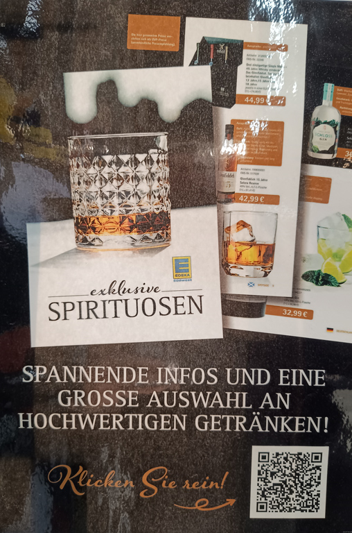 Plakat Spirituosen-Katalog bei EDEKA Azevedo