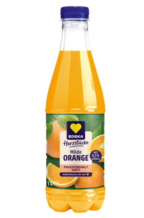 Saft "Milde Orange" von den EDEKA Herstücken