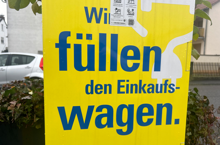 Wir füllen den Einkaufswagn ist das Motto