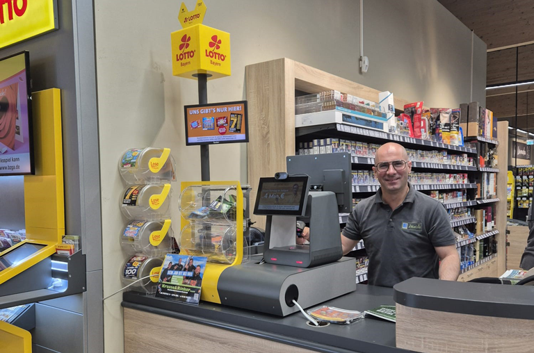 Lotto Bayern an der Infokasse von EDEKA Azevedo