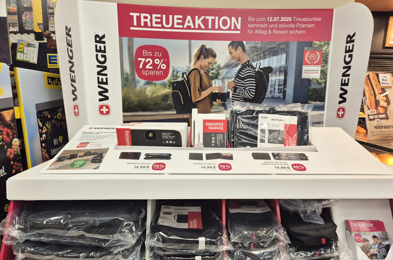 Aufbau Treueaktion von EDEKA und Wenger