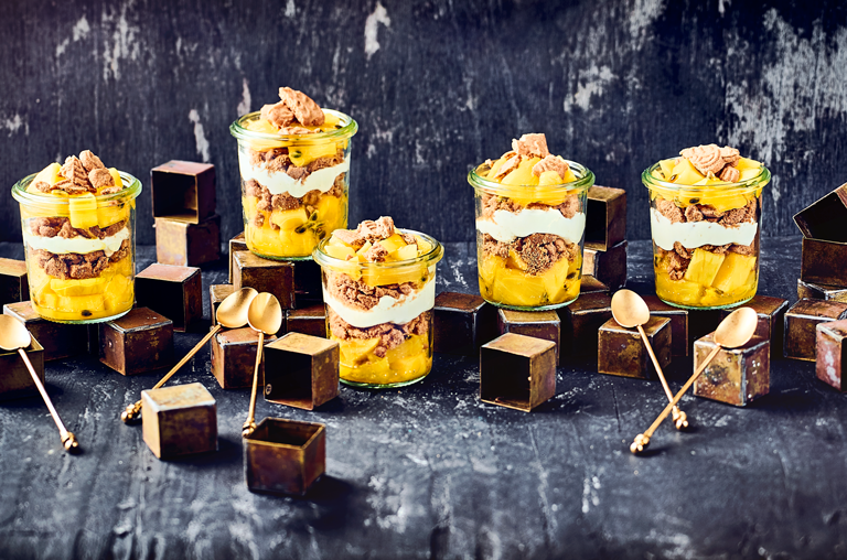 EDEKA-Rezept Mango-Ananas-Schichtdessert